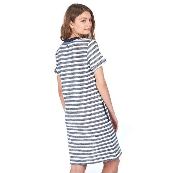 Barbour Women’s Newhaven Dress in Chambray Stripe - Size 8 - Picture 2 of 12